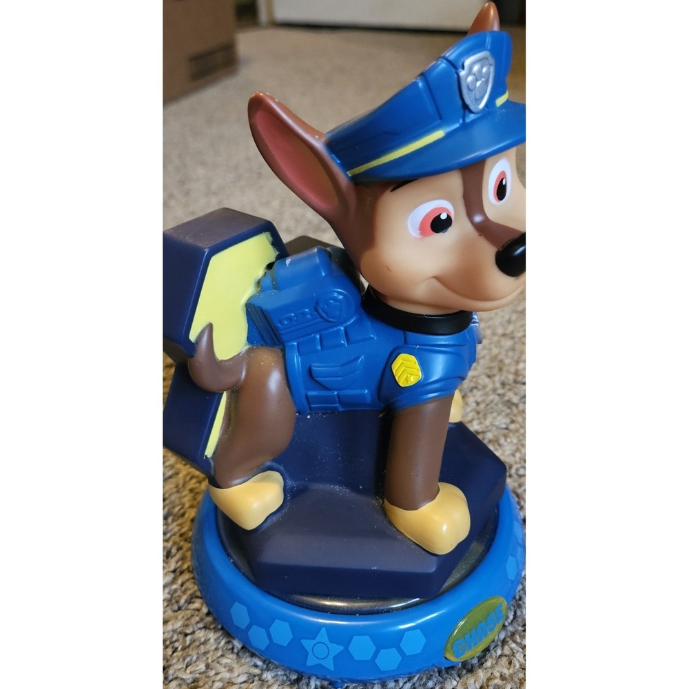 Paw Patrol Chase The Police Blue Dog Kids Night Light LED Decor Table Lamp Cop